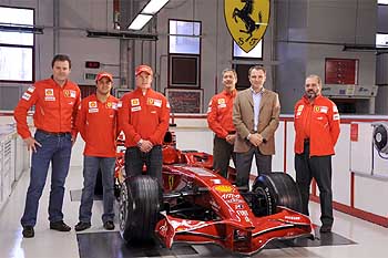 Alda Costa, Felipe Massa, Kimi Raikkonen, Mario Almondo, Stefano Domenicali, Gilles Simon